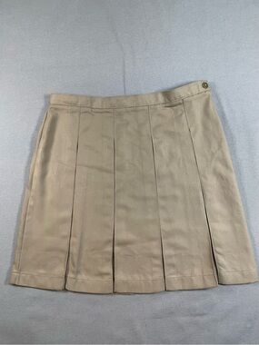 LAND’S END | Pleated School Uniform Skirt in Khaki | 16